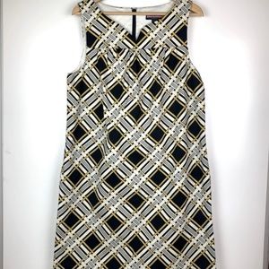 Vineyard Vines Navy Yellow Nautical Rope Dress size 12